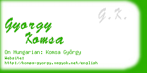 gyorgy komsa business card
